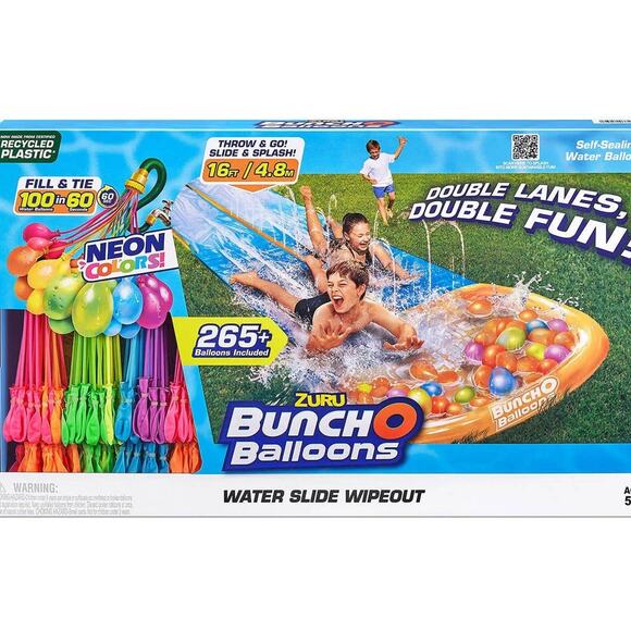 Slip & Slide Bunch-O-Balloons Water Slide Wipeout w/ 265 Water Balloons - Picture 1 of 5
